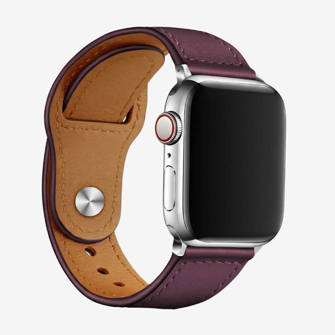 Leather Loop Strap for Apple Watch - Date Red / 44mm/45mm/46mm/49mm - Watch Band