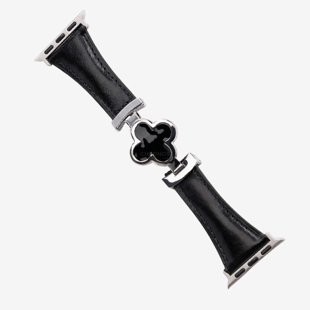 Lucky Leather Strap - Black Silver / 49mm/46mm/45mm/44mm - Watch Band