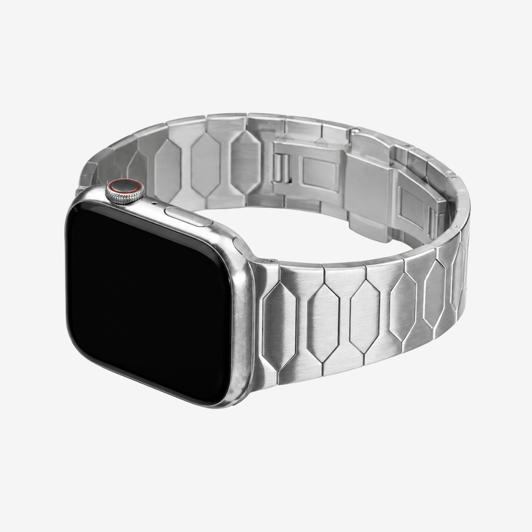 Luxe Stainless Steel Band For Apple Watch - Silver / 49mm - Watch Band