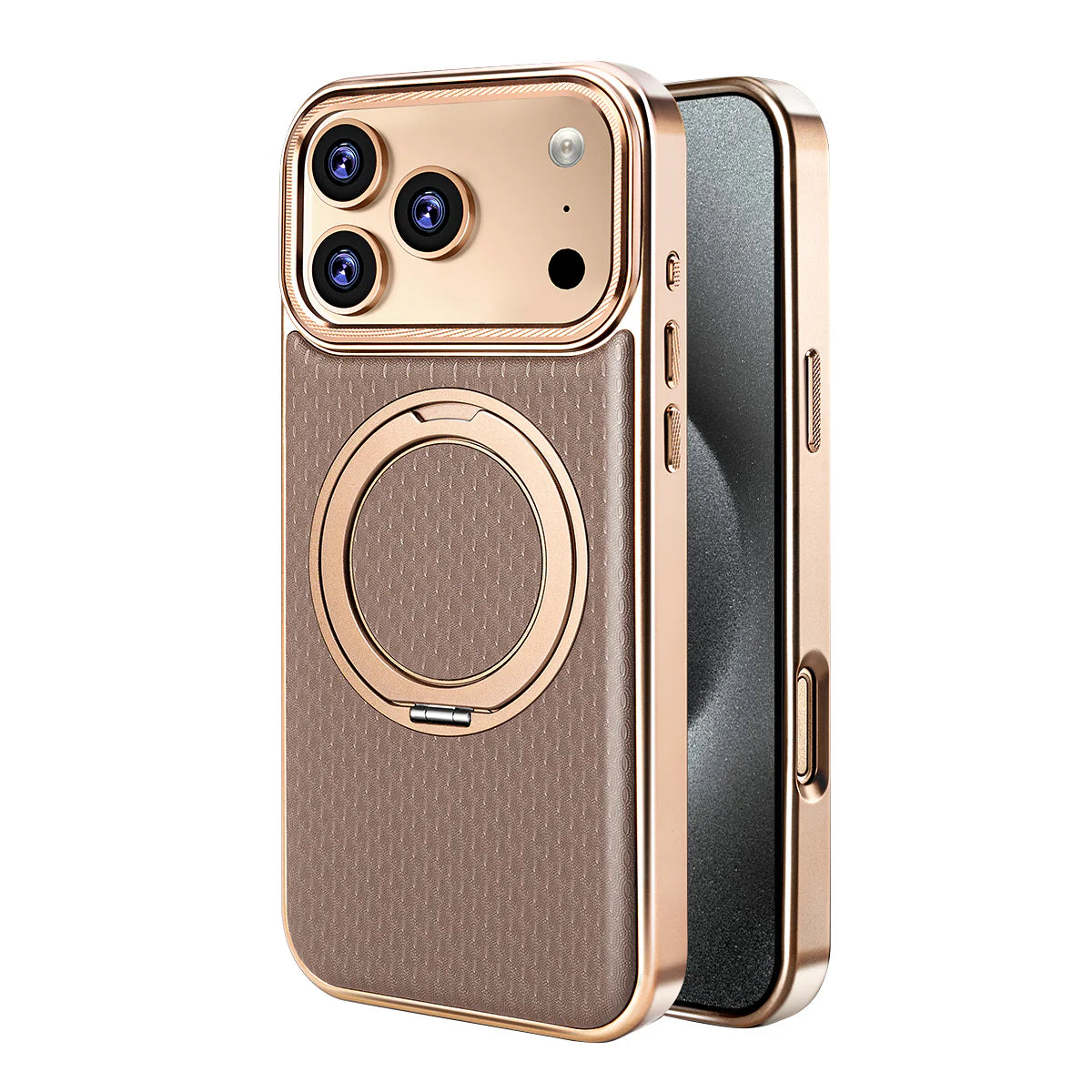 Luxury Leather MagCase with Rotating Bracket Holder - Watch Case