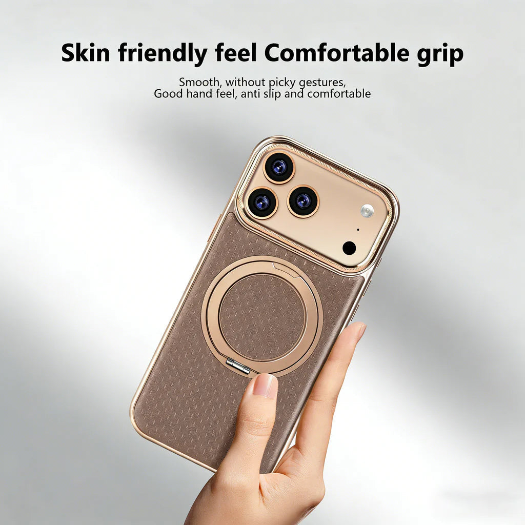 Luxury Leather MagCase with Rotating Bracket Holder - Watch Case