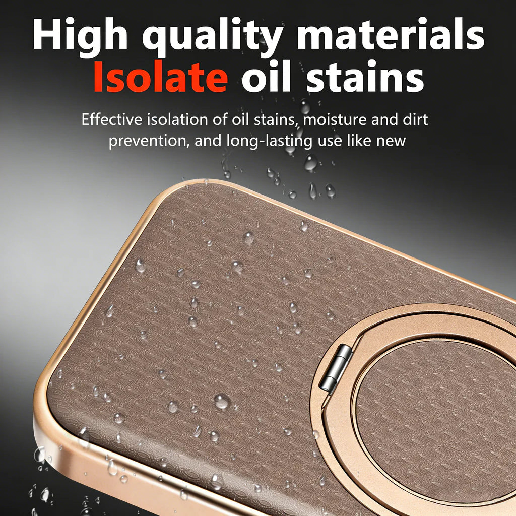 Luxury Leather MagCase with Rotating Bracket Holder - Watch Case