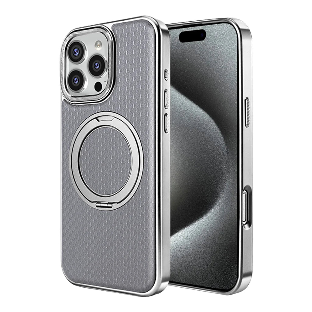 Luxury Leather MagCase with Rotating Bracket Holder - Watch Case