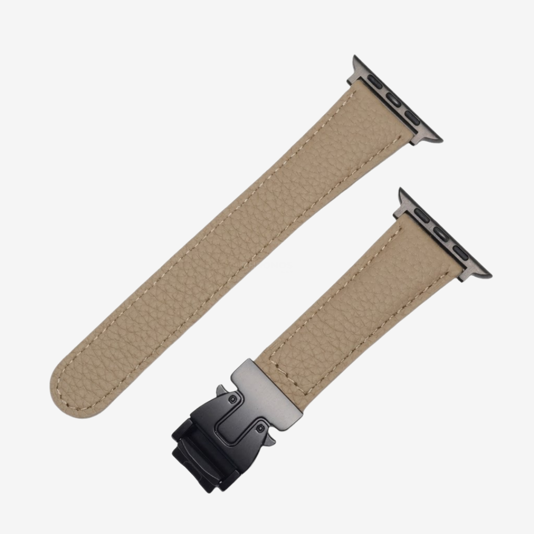 Magnetic Buckle Leather Strap For Apple Watch - Watch Band