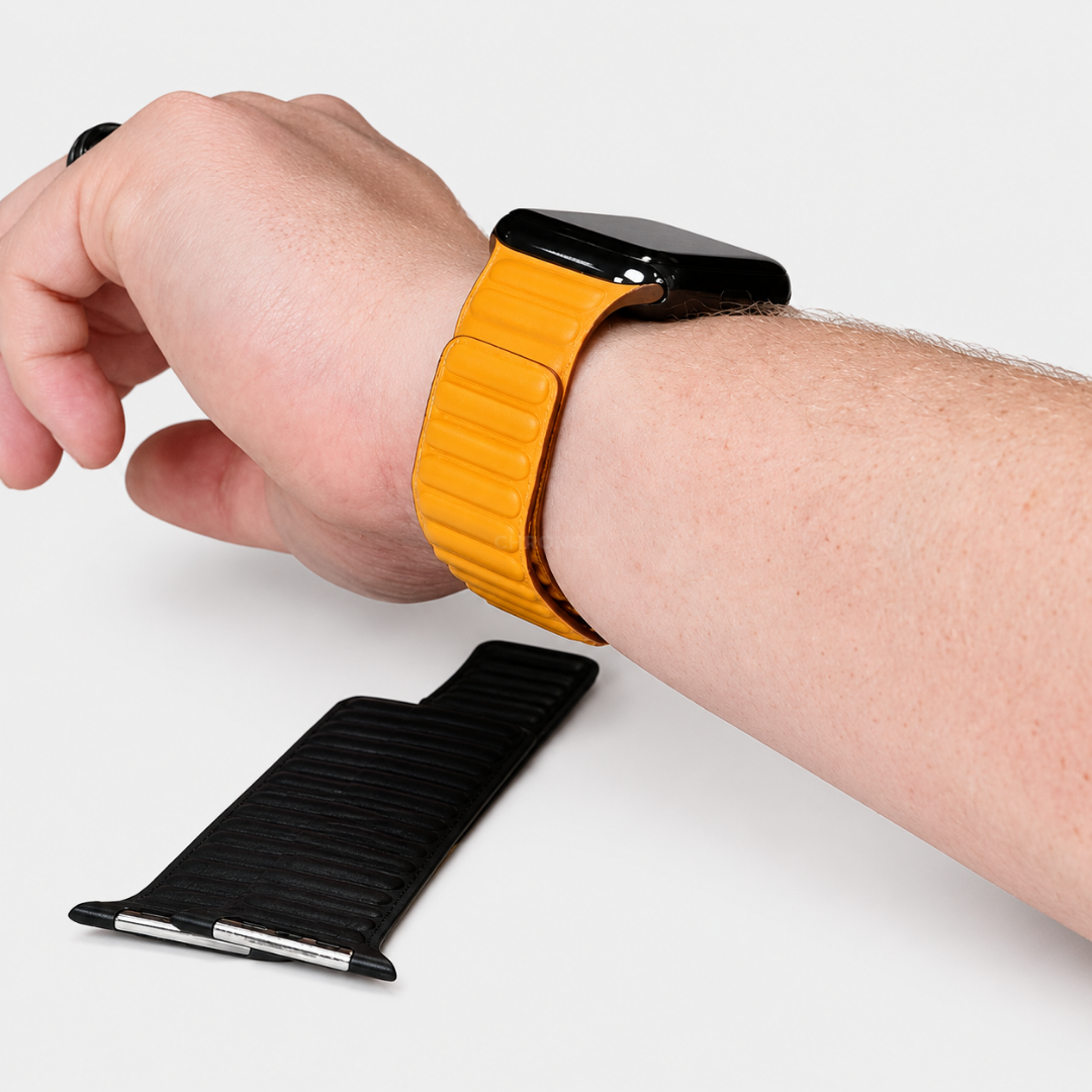 Magnetic Leather Link Band - Watch Band