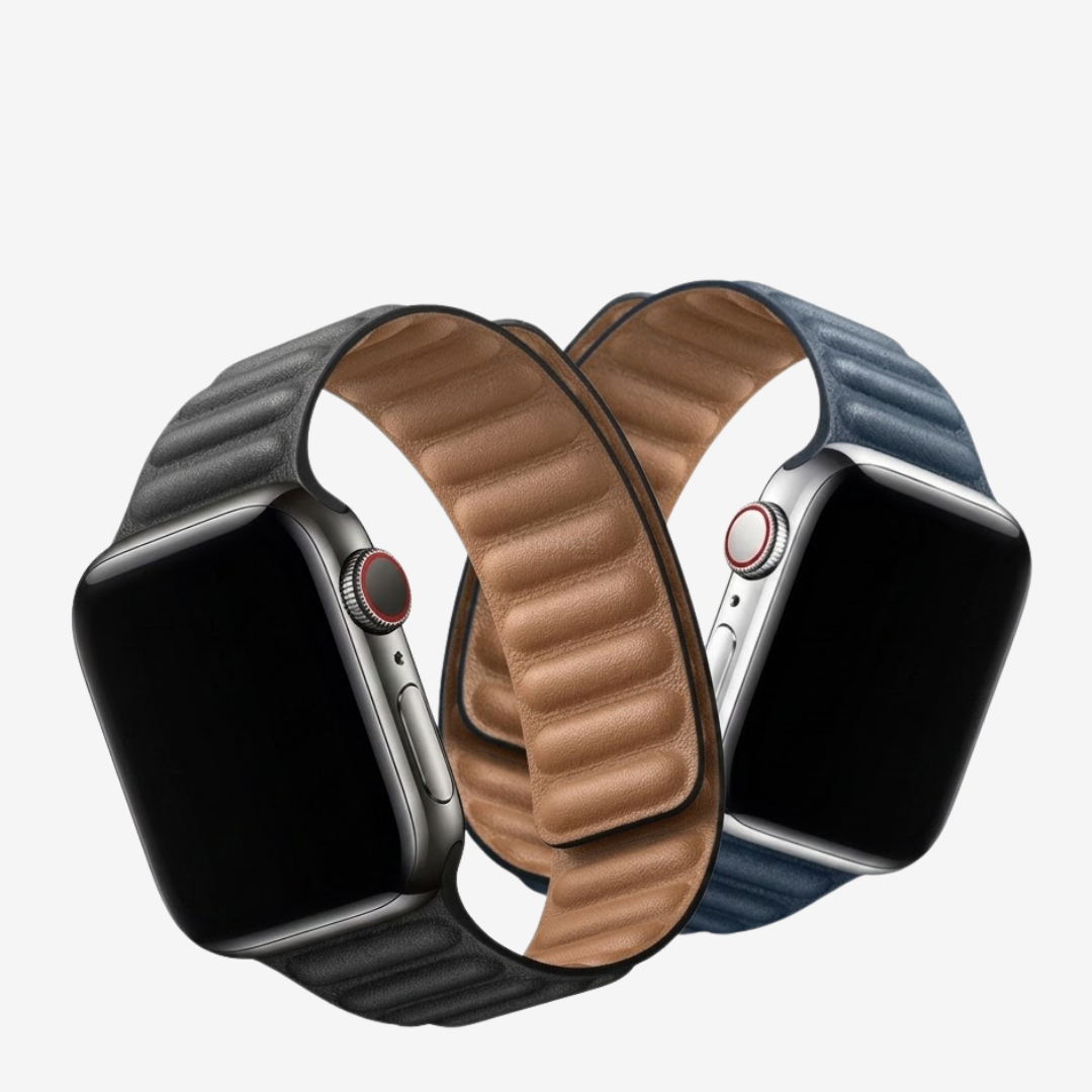 Magnetic Leather Link Band - Watch Band