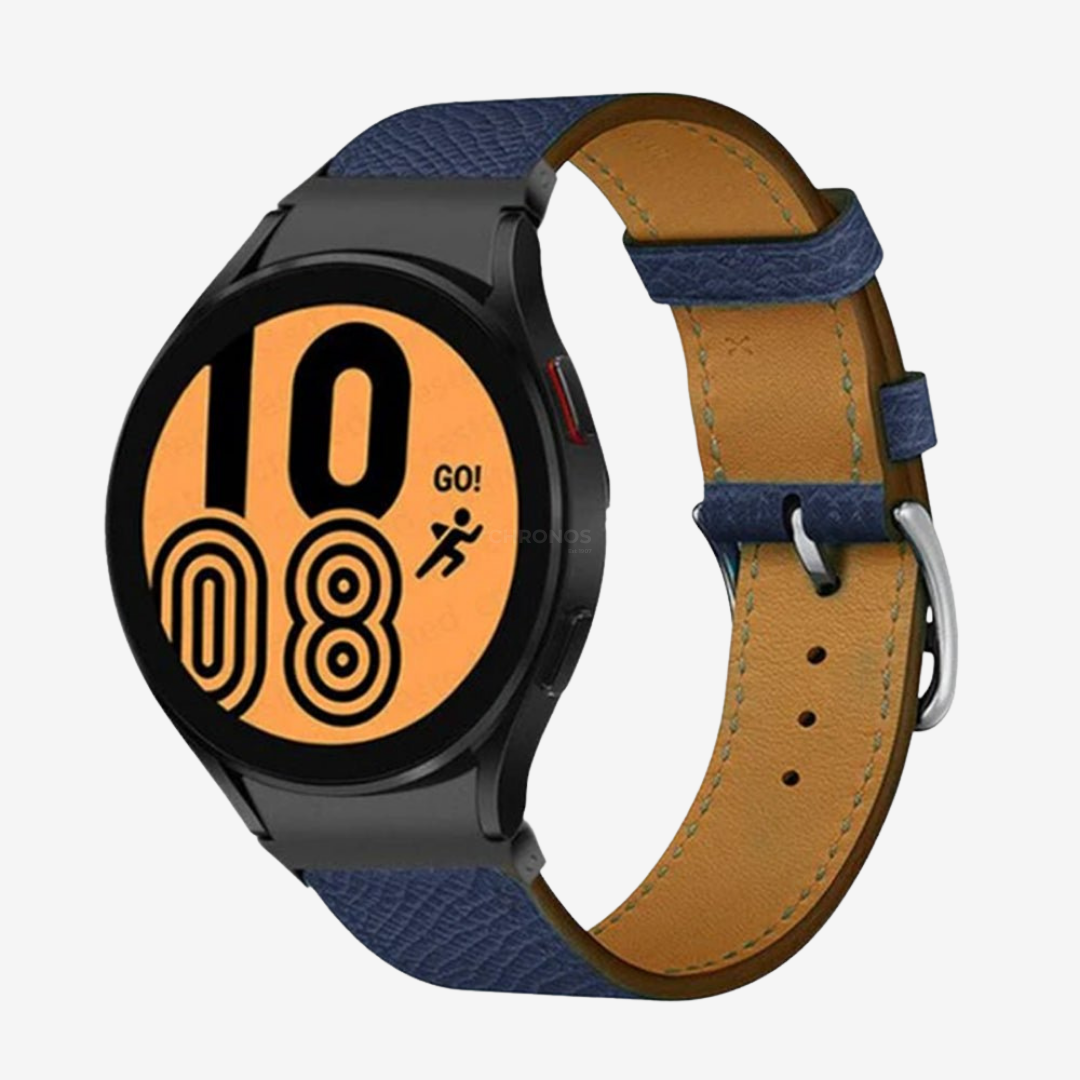 Samsung Watch Band - 20Mm (Cuir Véritable) - Blue Black - Watch Band