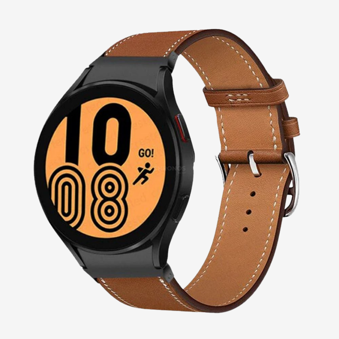 Samsung Watch Band - 20Mm (Cuir Véritable) - Brown Black - Watch Band
