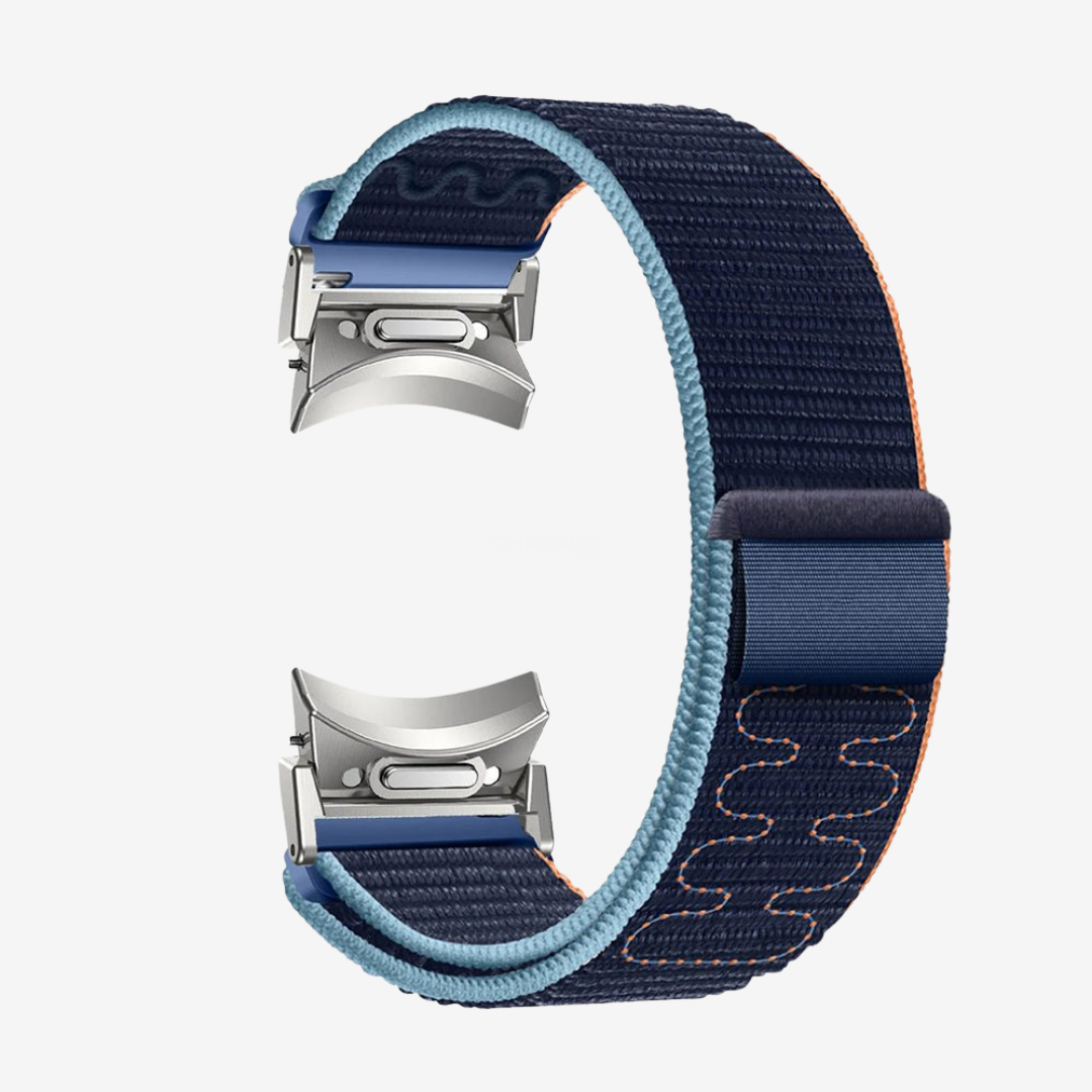 Samsung Watch Band - 20Mm (Nylon Sportif) - Dark Blue Silver - Watch Band