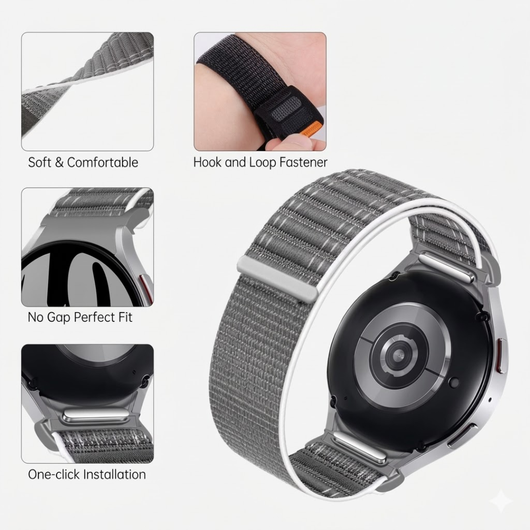 Samsung Watch Band - 20Mm (Nylon Velour) - Watch Band
