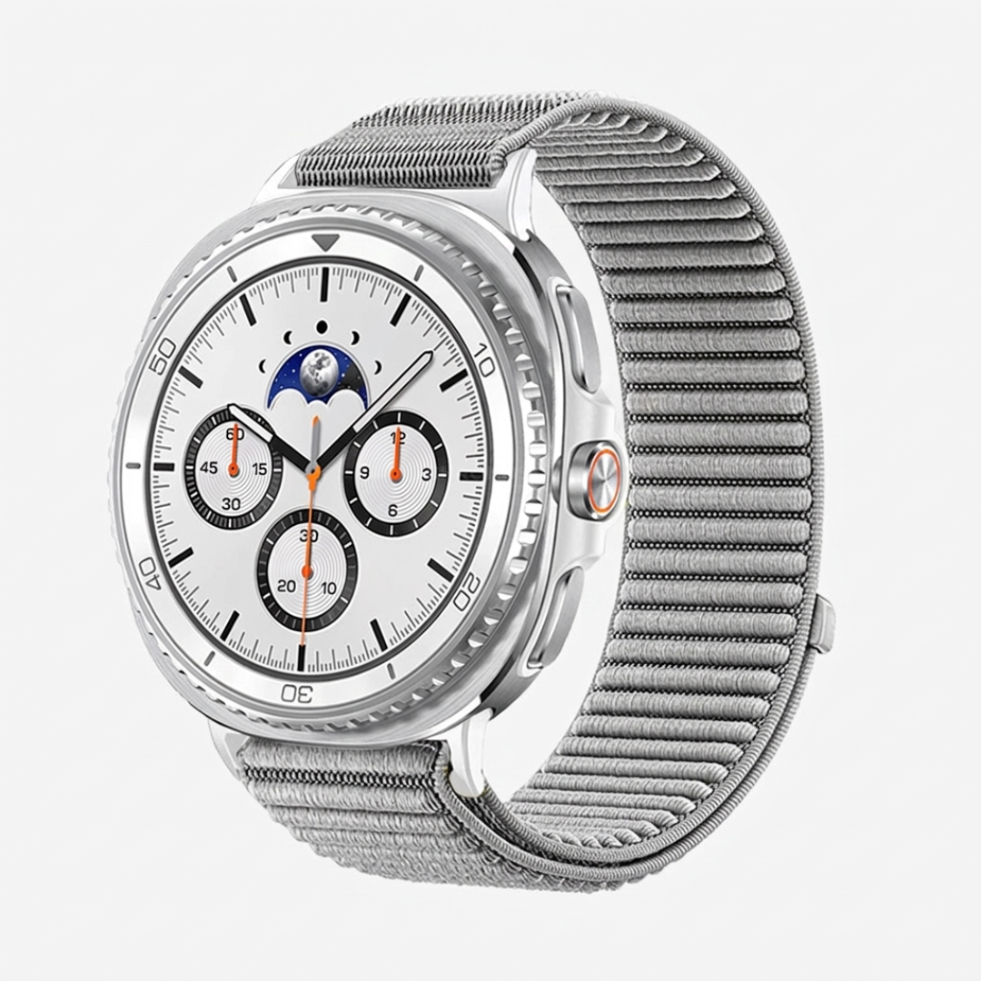 Samsung Watch Band - Galaxy Watch 8 (Nylon Velour) - Gray - Watch Band