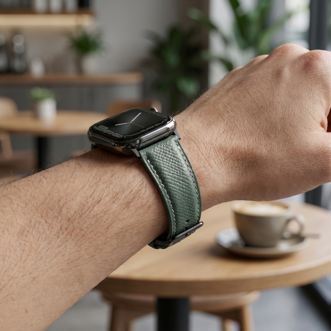 Le Chromatique - Bracelet Samsung Galaxy Watch 8 (Cuir Véritable Grainé) - Watch Band