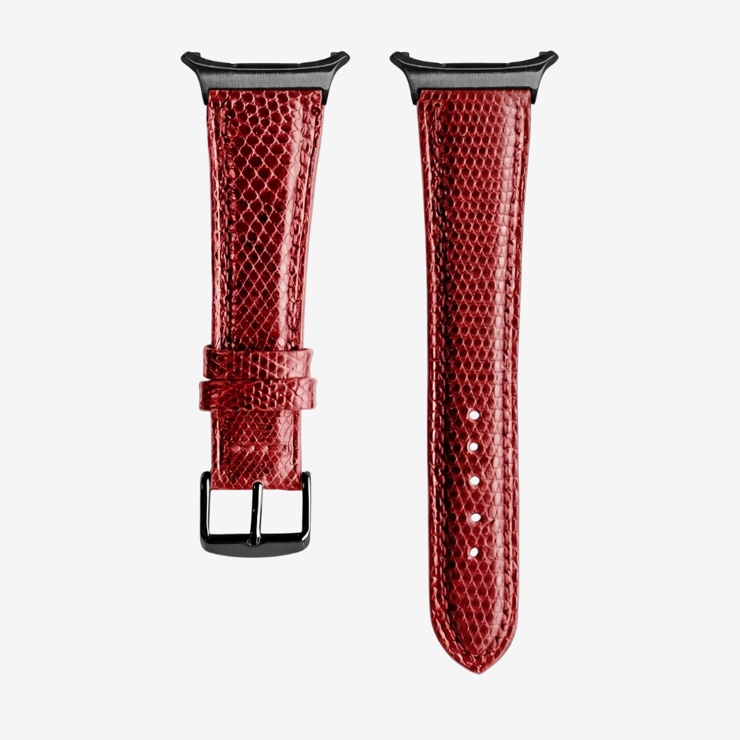 L’Exotique - Bracelet Samsung Ultra (Cuir Véritable Lézard) - Copper / Black - Watch Band