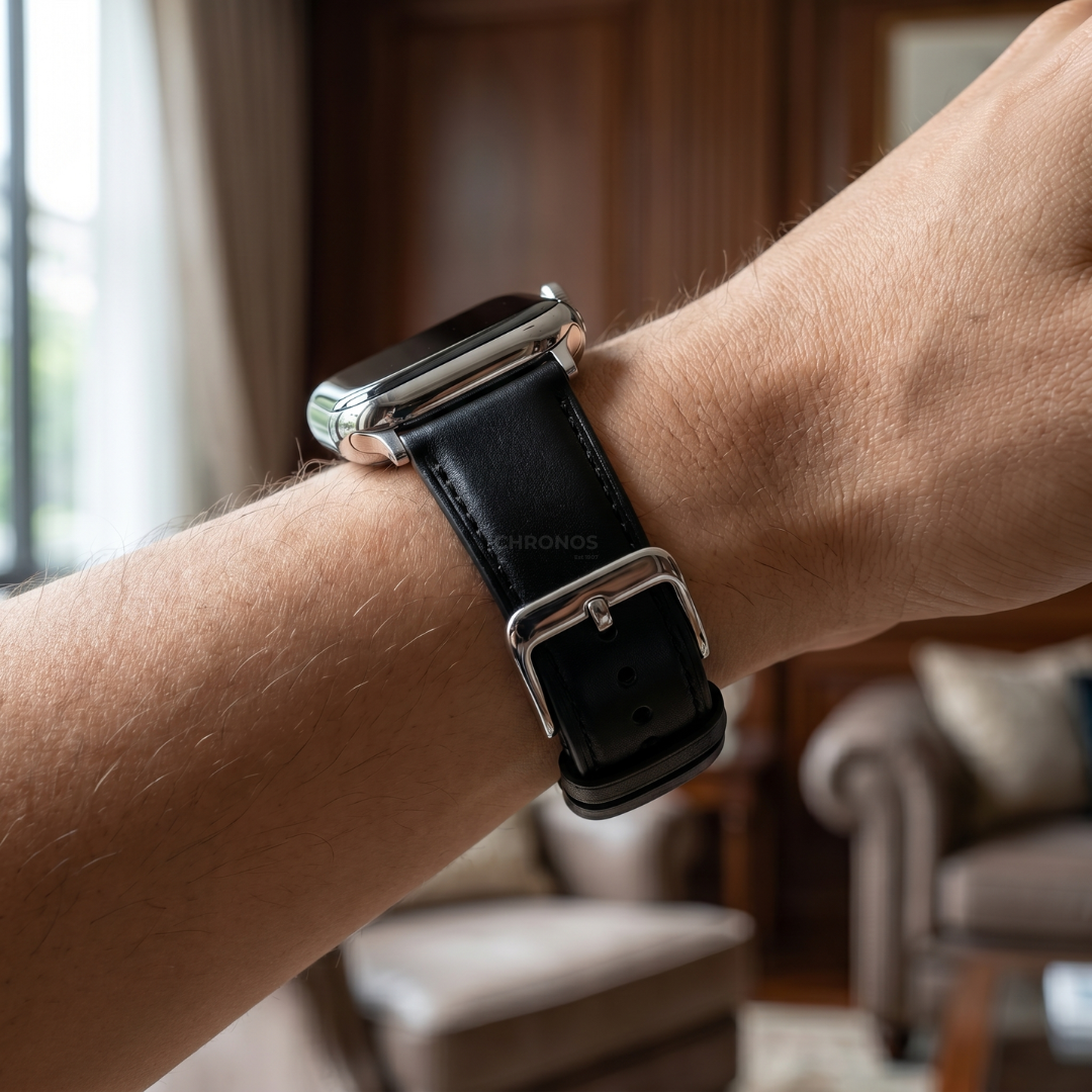 L’Intemporel - Bracelet Samsung Galaxy Watch 8 (Cuir Véritable Lisse) - Watch Band