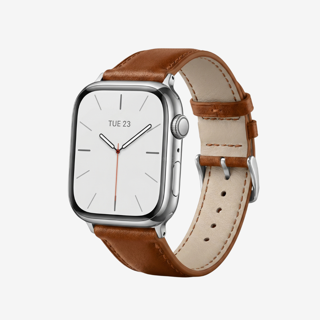 L’Intemporel - Bracelet Samsung Galaxy Watch 8 (Cuir Véritable Lisse) - Watch Band