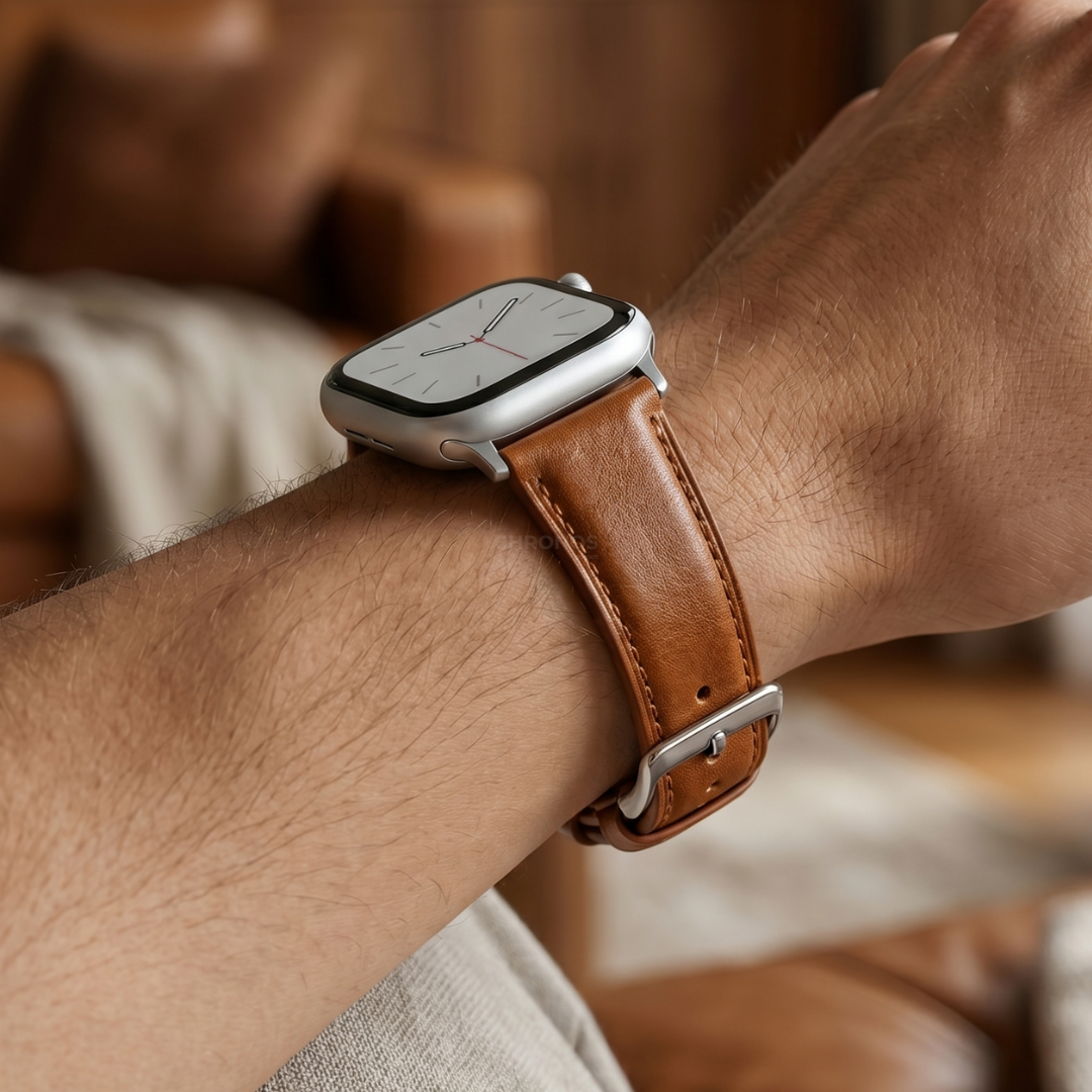 L’Intemporel - Bracelet Samsung Galaxy Watch 8 (Cuir Véritable Lisse) - Watch Band