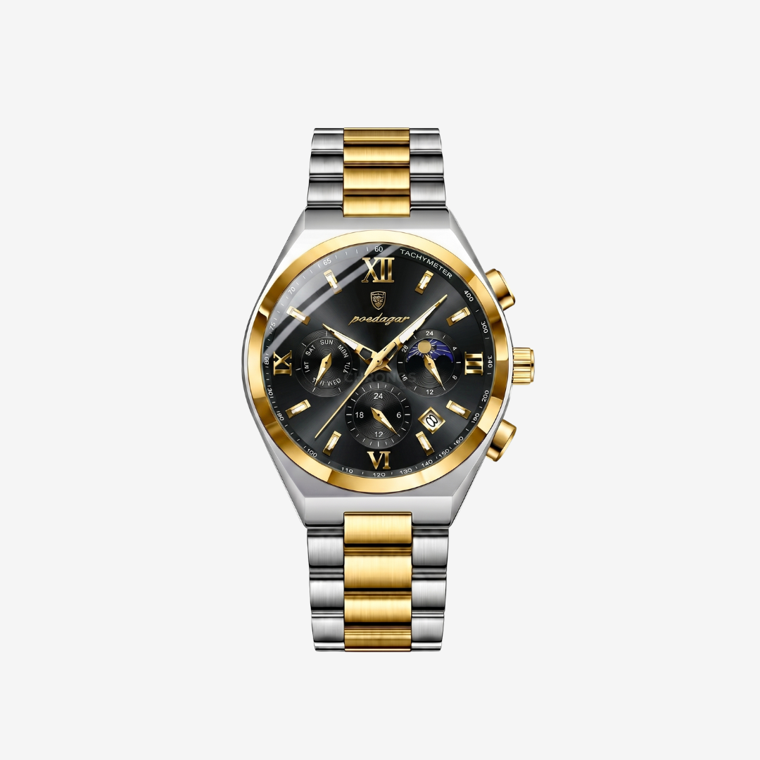 Watch – Ancona – 44mm - Silver Gold Black - Watch