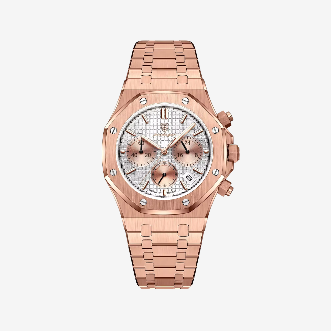 Watch – Aurelio – 42mm - Rose Gold White - Watch