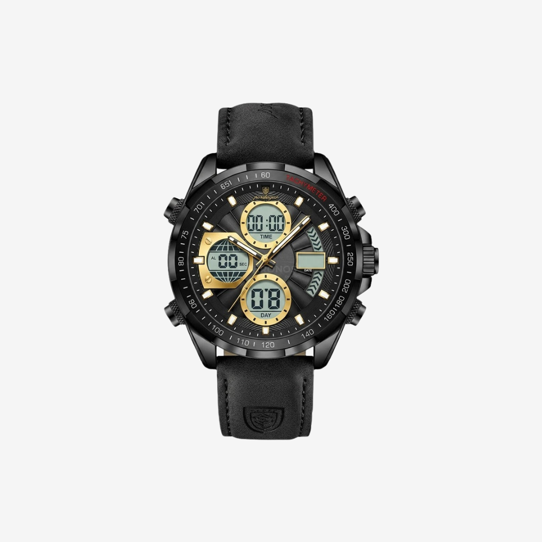 Watch – Capri – 46mm - Black - Leather - Watch