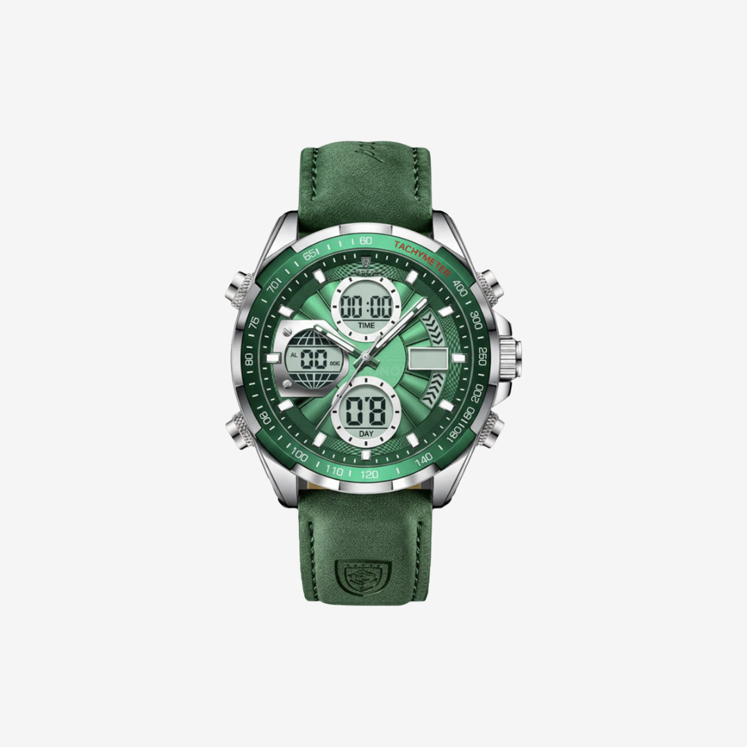 Watch – Capri – 46mm - Silver Green - Leather - Watch