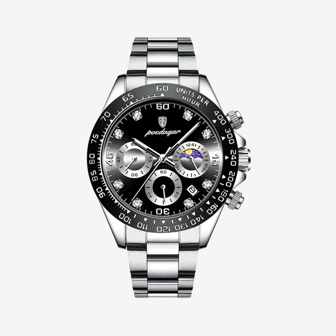 Watch – Lumen – 41mm - Silver Black - Steel - Watch