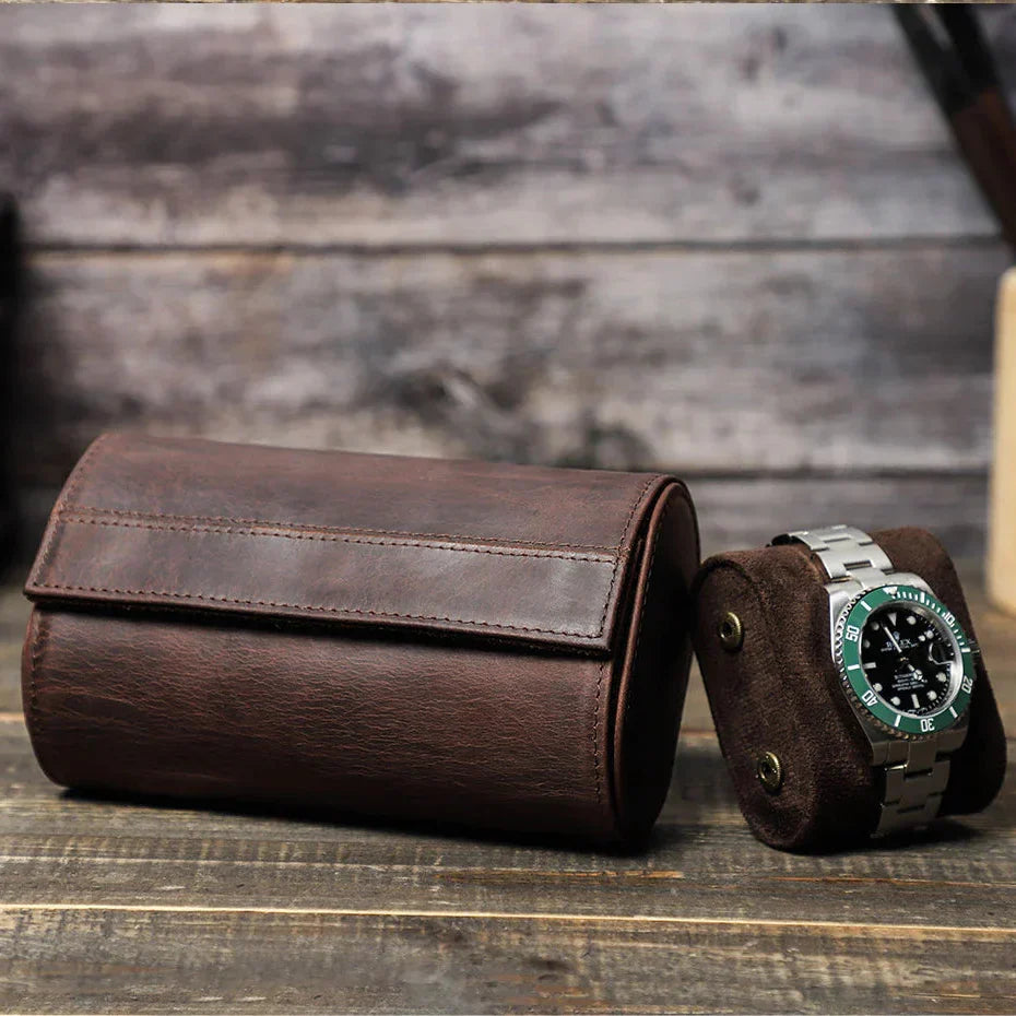 Watch Roll - Leather 2 Slots - Watch Roll
