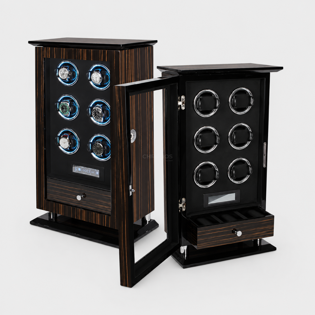 Watch Winder – Beaumont Wood - 6 Slots / US / CAN - Watch Winder Safe