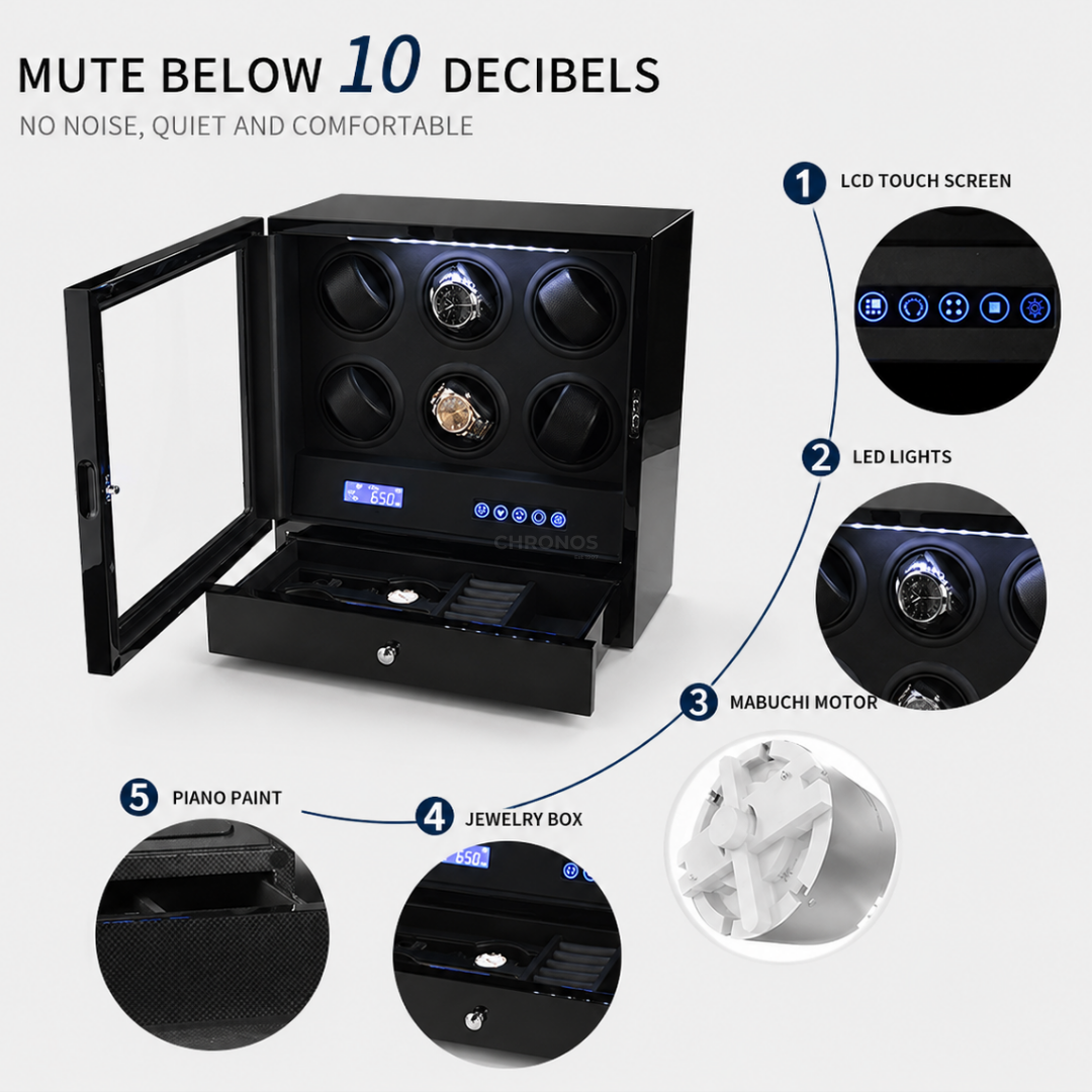 Watch Winder – Black Snyc - Watch Winder Safe