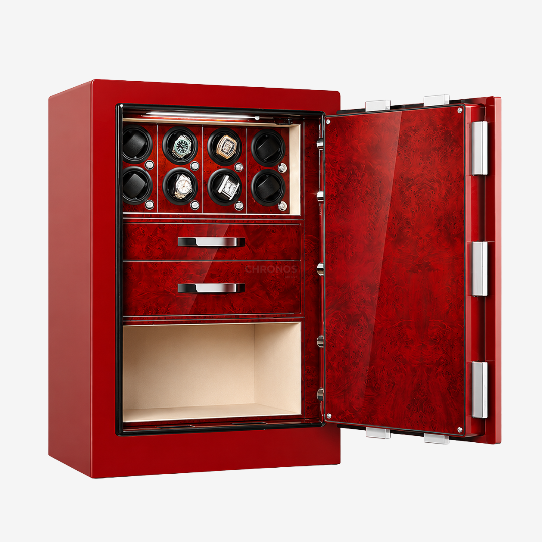 Watch Winder Safe – Quantum Glide Reddish