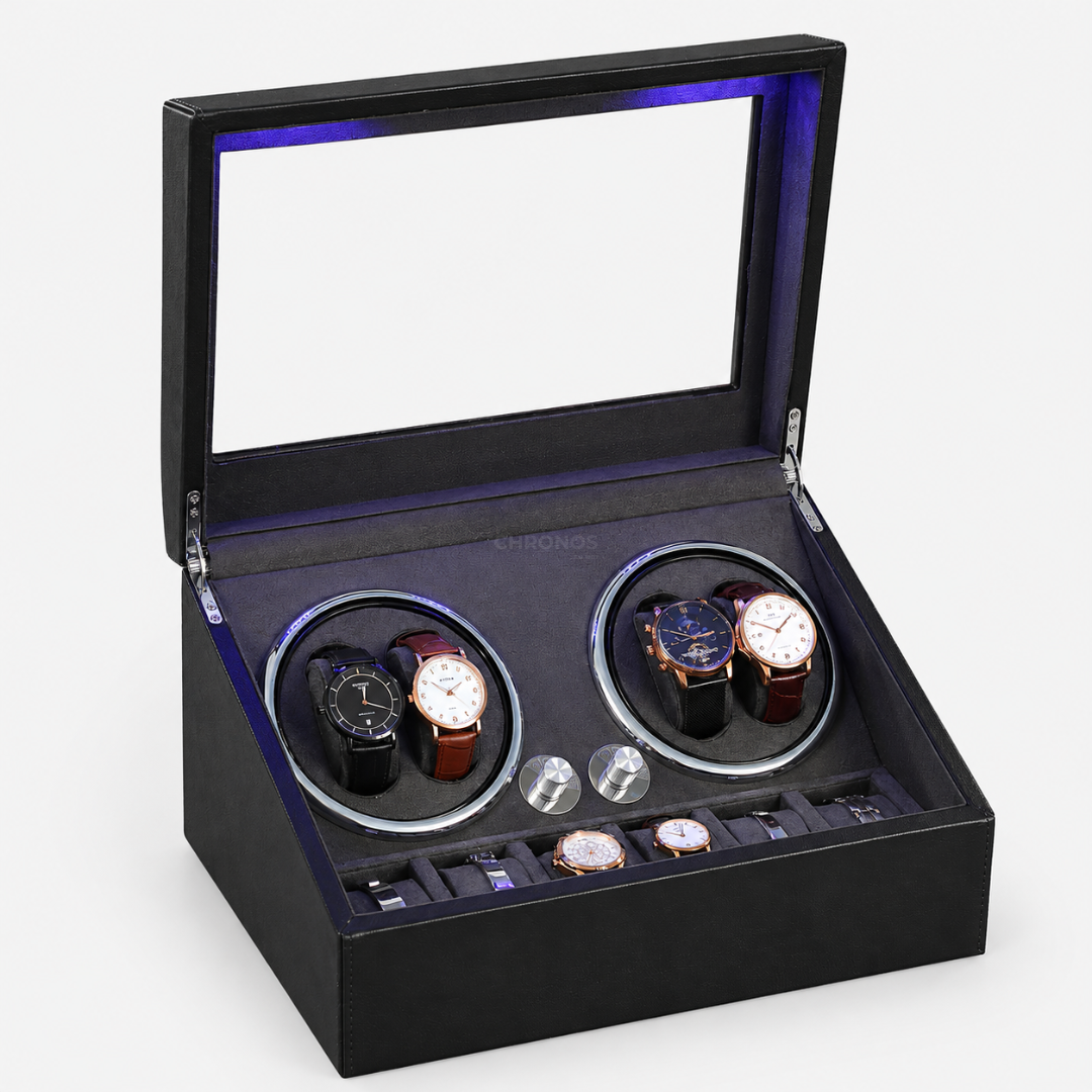 Watch Winder – Prestige Light 4 Rotating Slots + 6 Slots