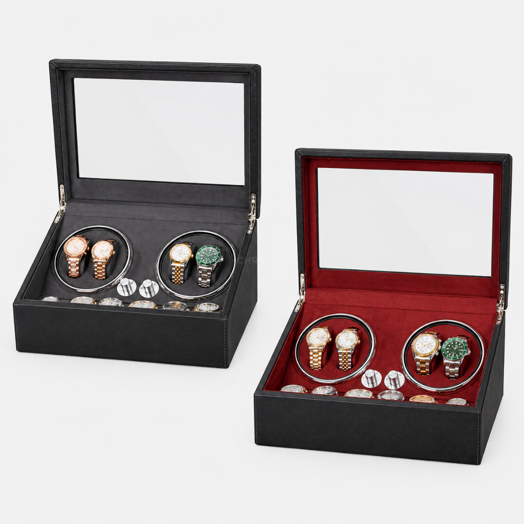 Watch Winder – Prestige Light 4 Rotating Slots + 6 Slots