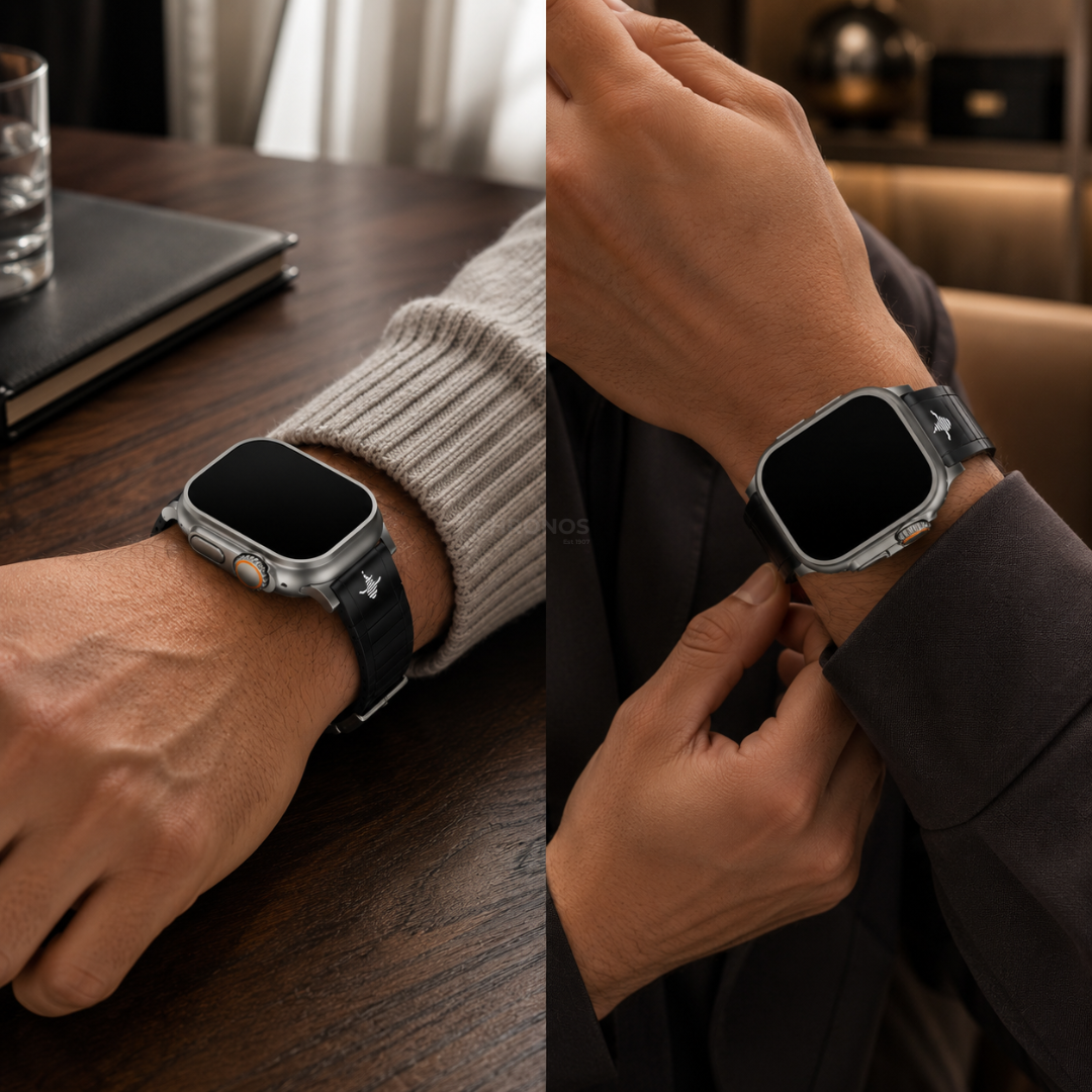 The Shark — Fine Watchmaking Grade FKM Band – Compatible with Apple Watch