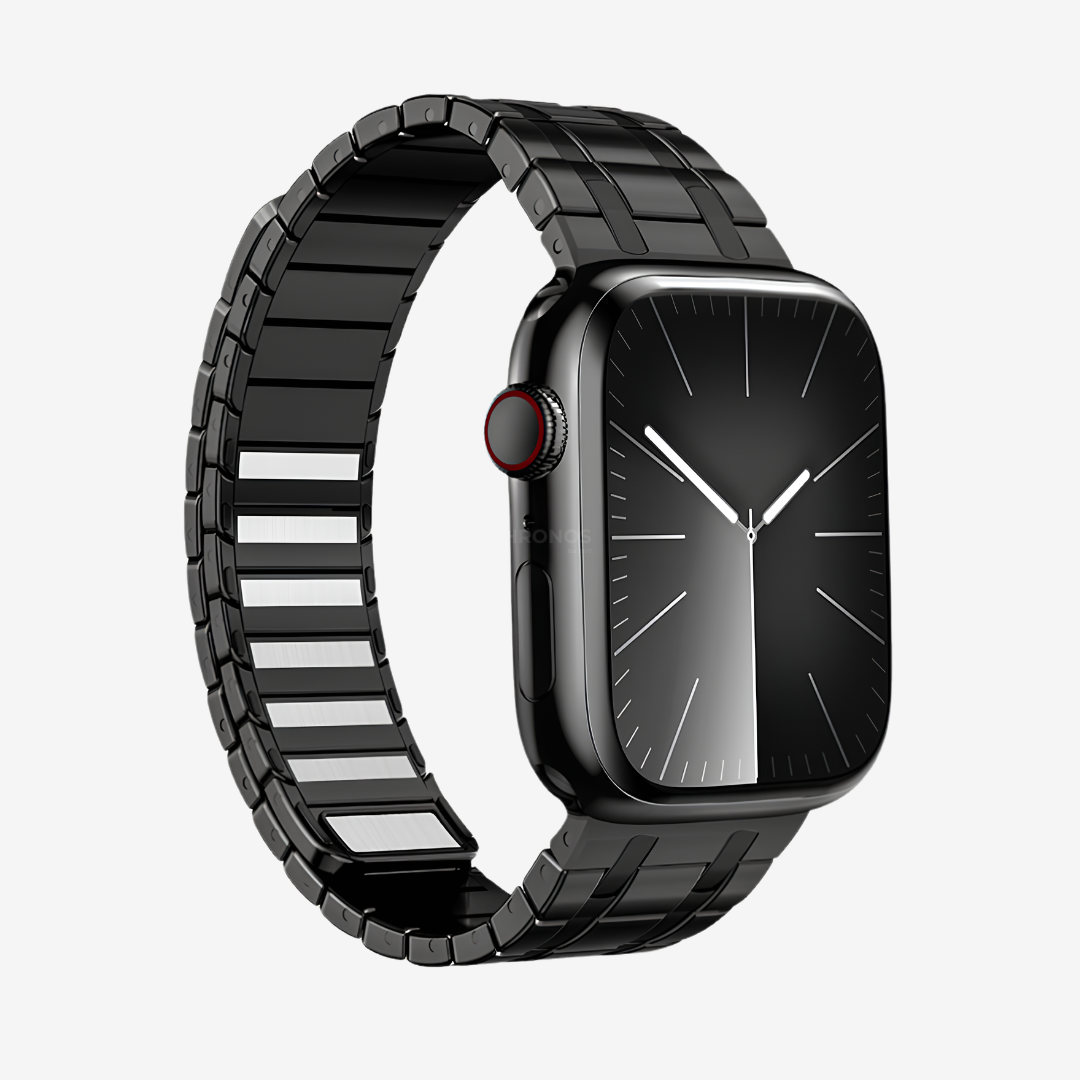 AP Frosted Stainless Steel Magnetic Band For Apple Watch - Black / 40mm/41mm/42mm - Watch Band