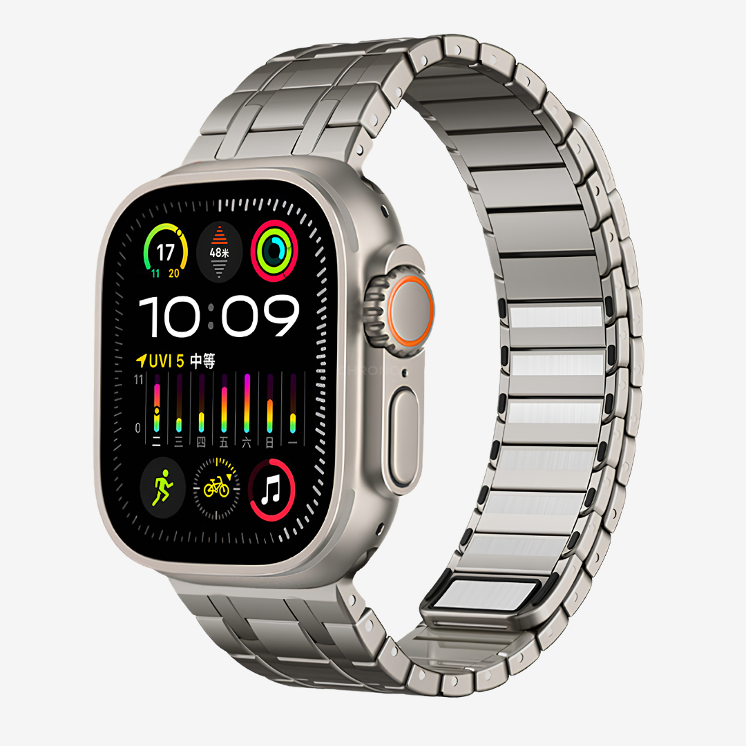 AP Frosted Stainless Steel Magnetic Band For Apple Watch - Titanium / 40mm/41mm/42mm - Watch Band