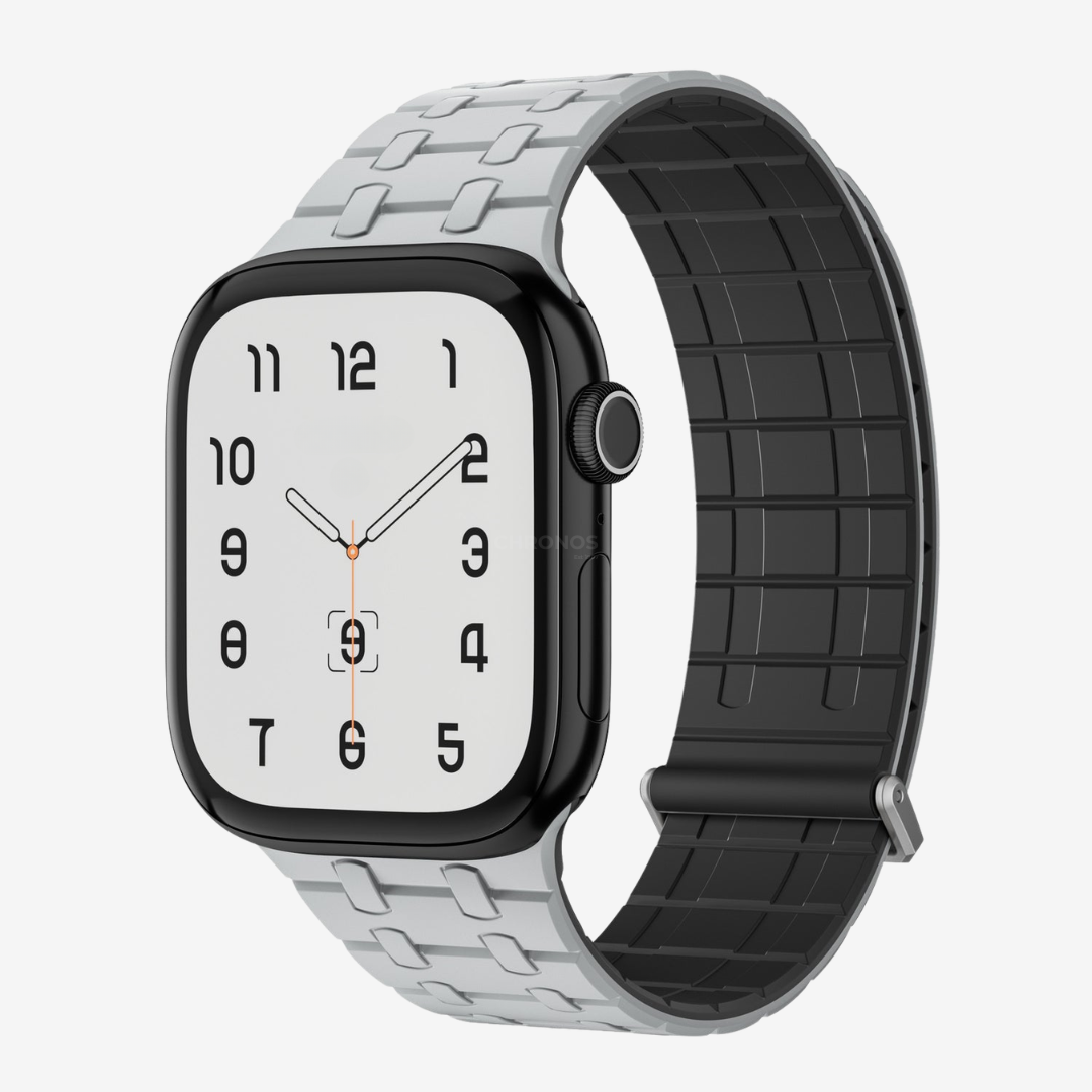 AP Magnetic Silicone Band For Apple Watch - Light Gray / 46mm/45mm/44mm - Watch Band