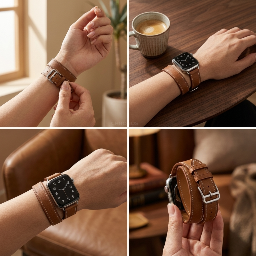 Apple Watch Band - Double Tour Leather - Watch Band
