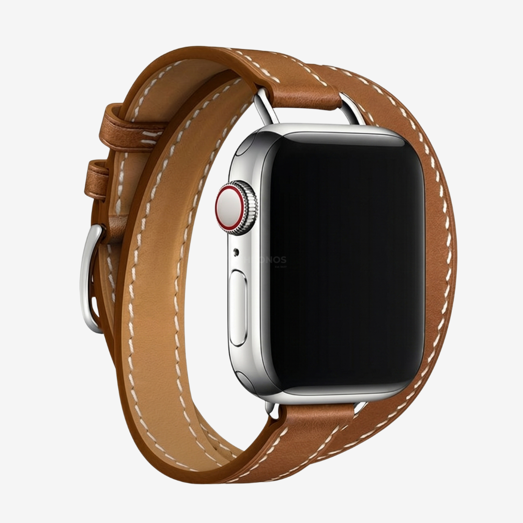 Apple Watch Band - Double Tour Leather - Brown / 38/40/41/42mm - Watch Band