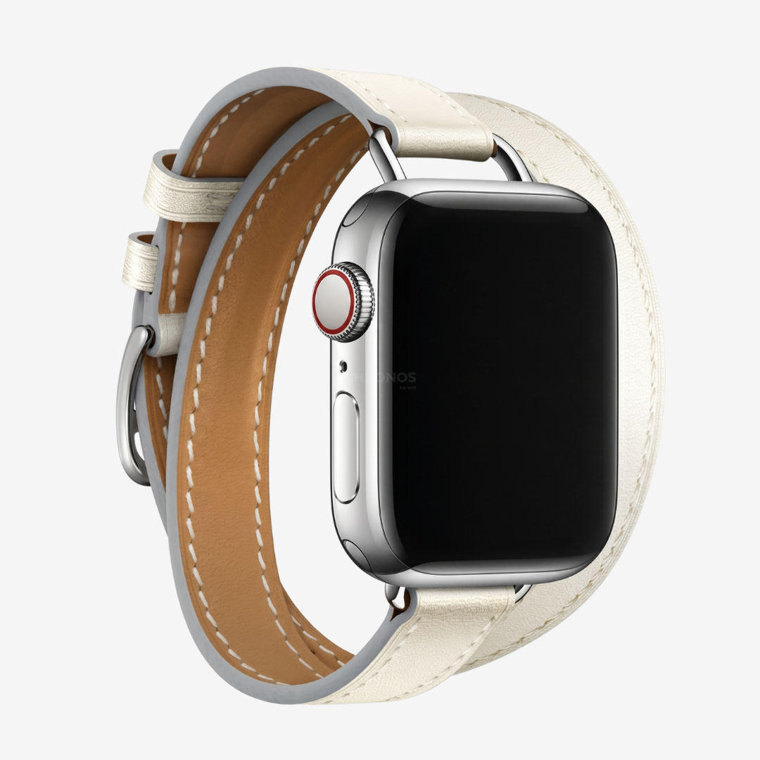Apple Watch Band - Double Tour Leather - White / 38/40/41/42mm - Watch Band
