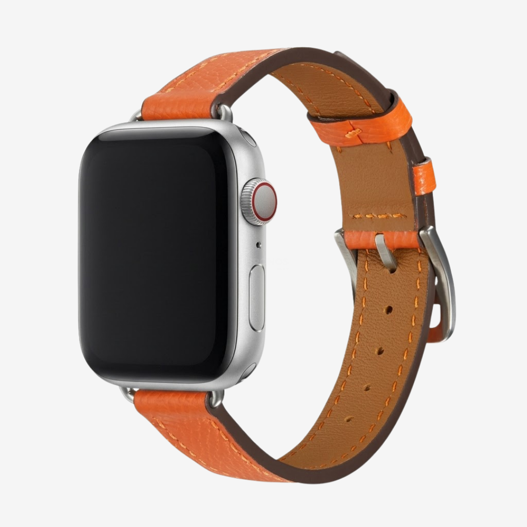 Apple Watch Band - Genuine Leather - Orange / 38/40/41/42mm - Watch Band