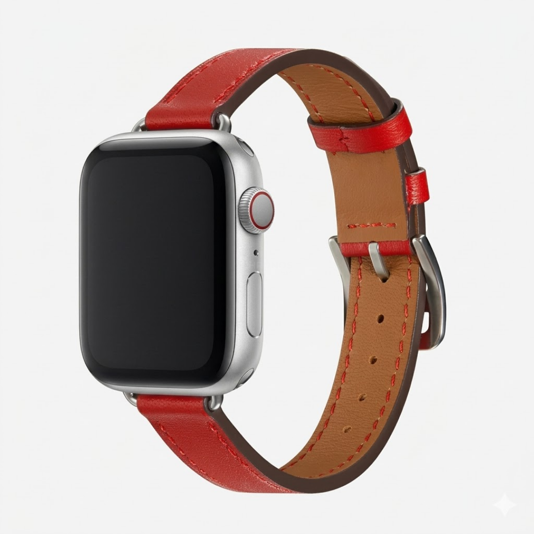 Apple Watch Band - Genuine Leather - Red / 38/40/41/42mm - Watch Band
