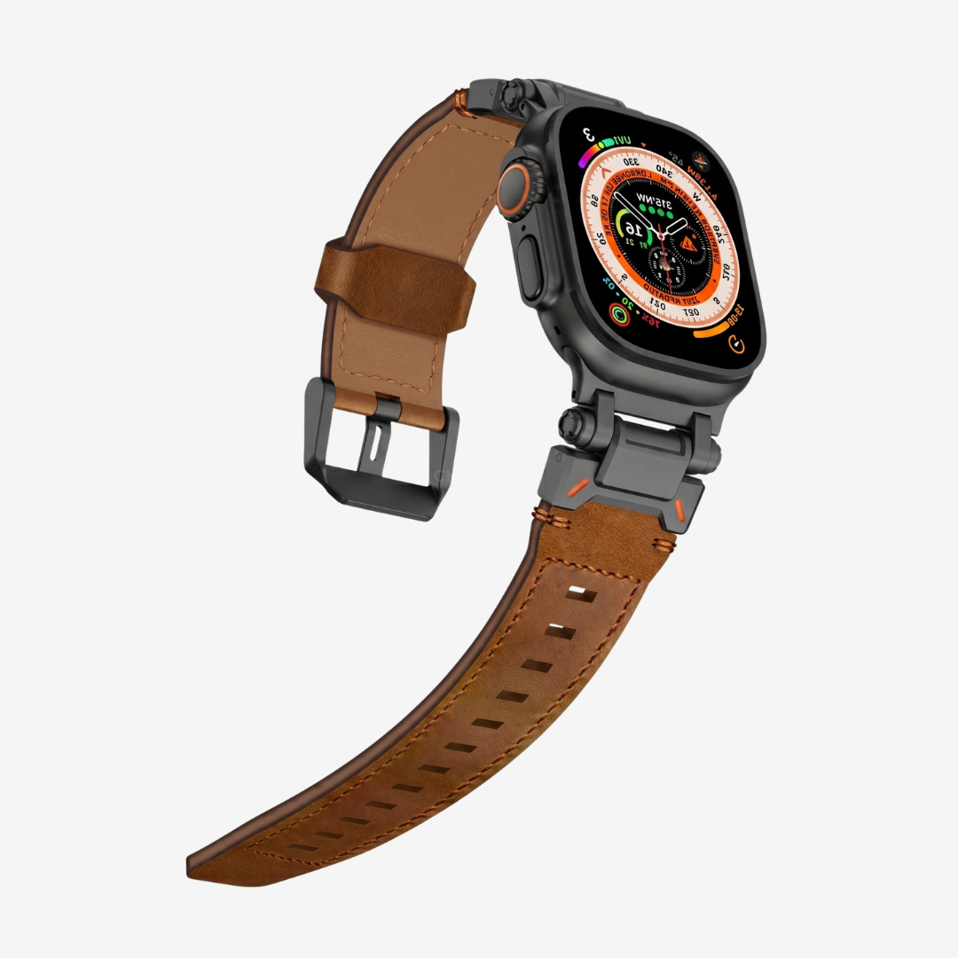 Apple Watch Band - Leather Titanium - Watch Band