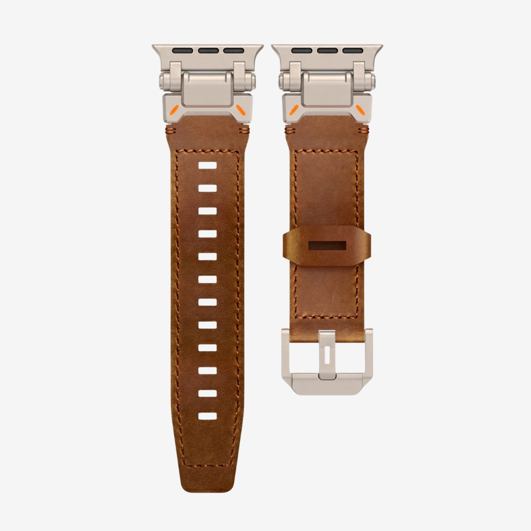 Apple Watch Band - Leather Titanium - Watch Band