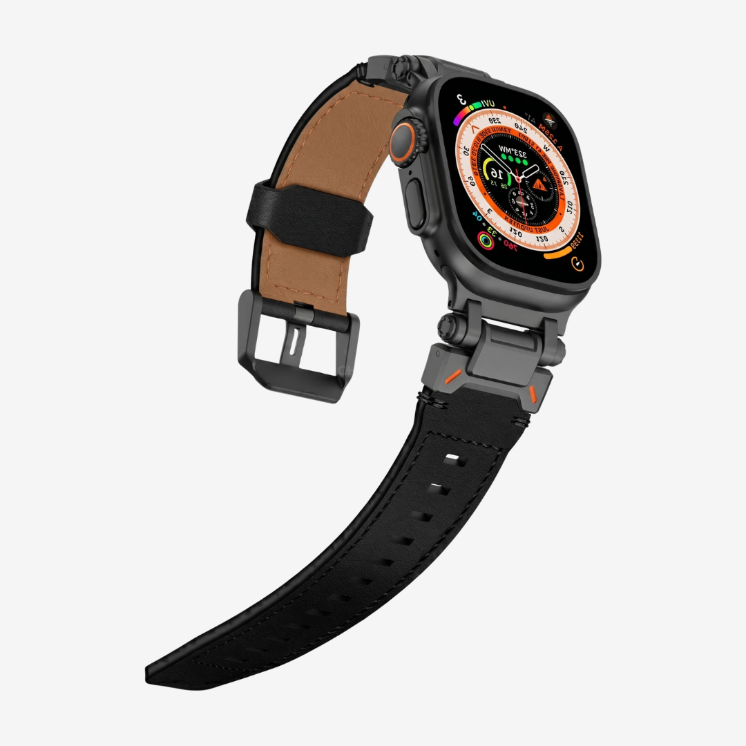 Apple Watch Band - Leather Titanium - Watch Band