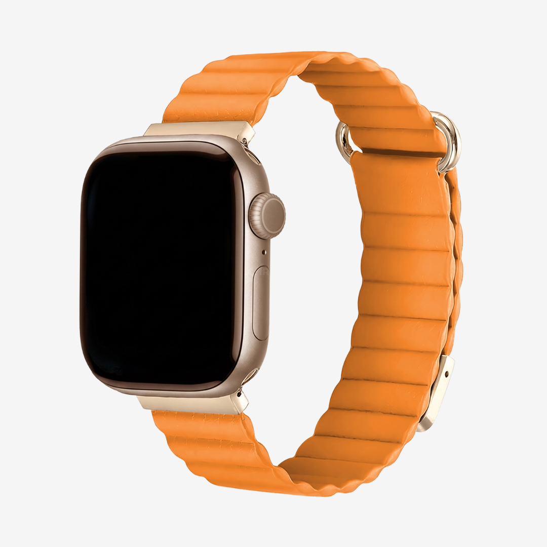 Apple Watch Band - Magnetic Leather - Orange / 38/40/41/42mm - Watch Band