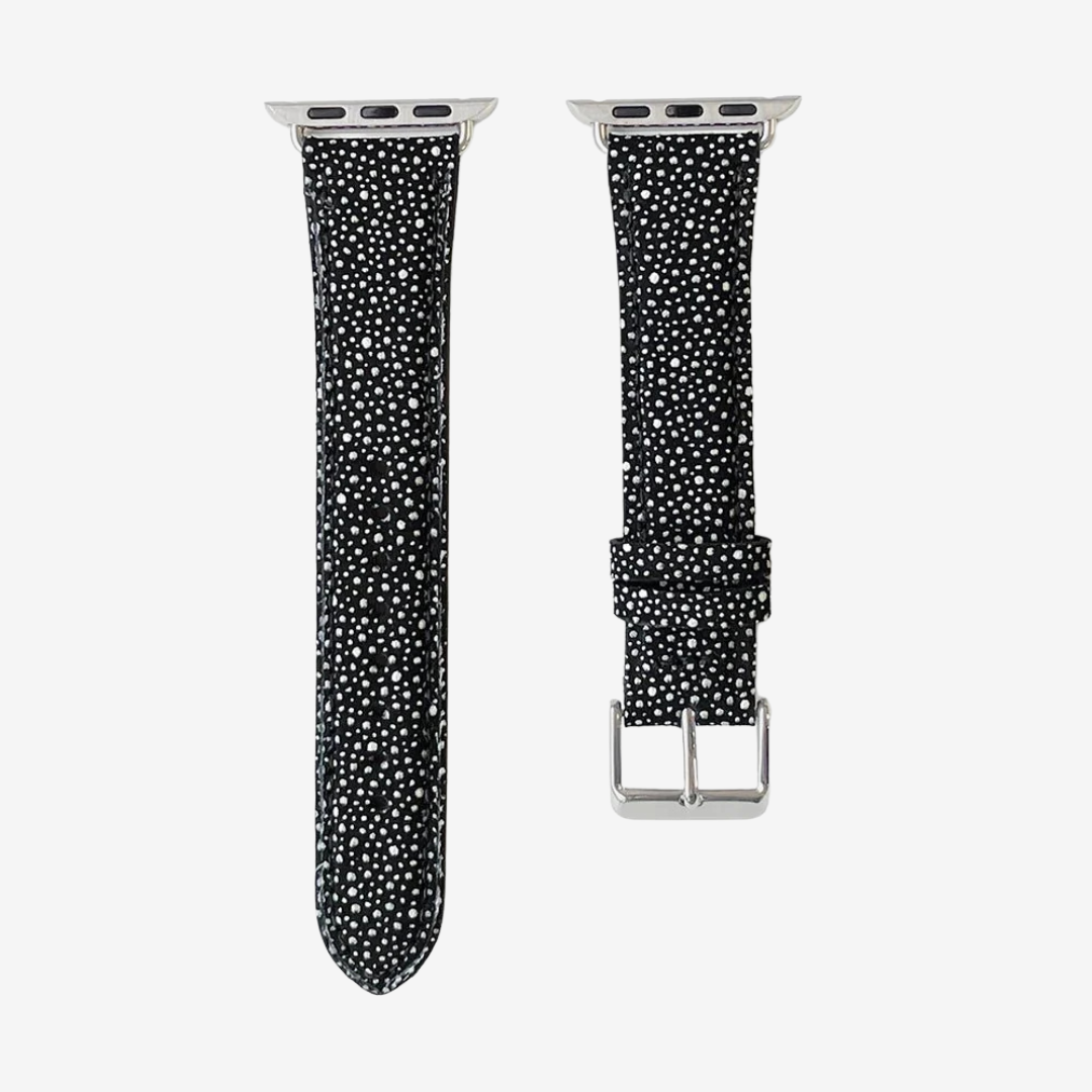 Apple Watch Band - Metallic Genuine Leather - Powdery Night / Money / 44/45/46/49mm - Watch Band