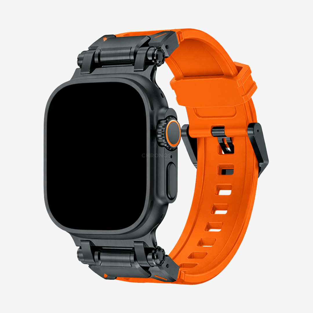 Apple Watch Band - Silicone - Orange Black - Watch Band