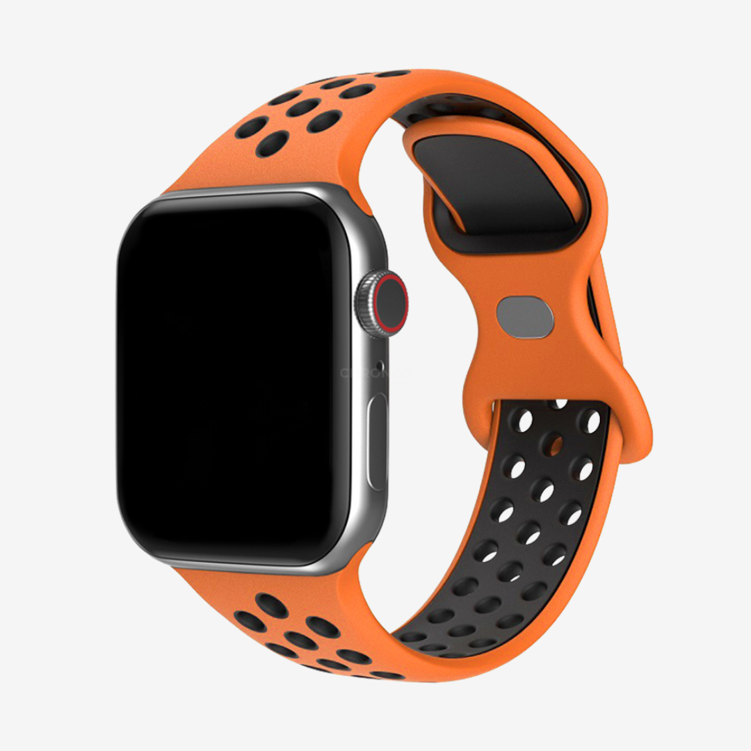 Apple Watch Band - Sport Silicone - Orange Black / 38/40/41/42mm - Watch Band