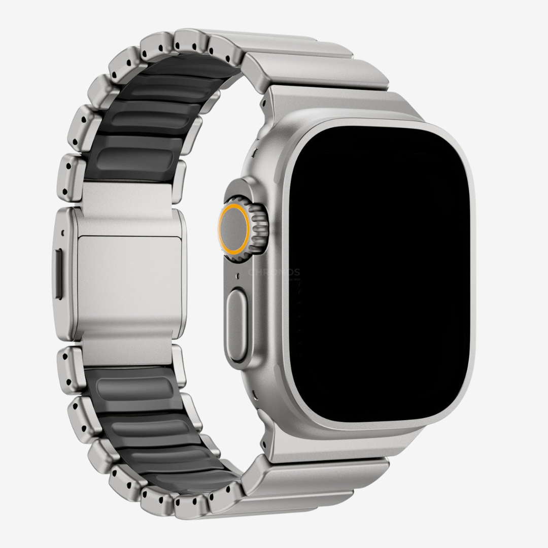 Apple Watch Band - Sport Steel - Titanium & Black / 44/45/46/49mm - Watch Band
