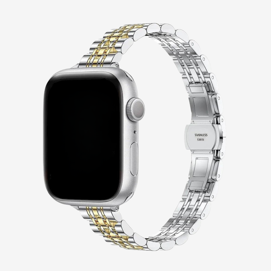 Apple Watch Band - Stainless Steel - Silver & Gold / 38/40/41/42mm - Watch Band