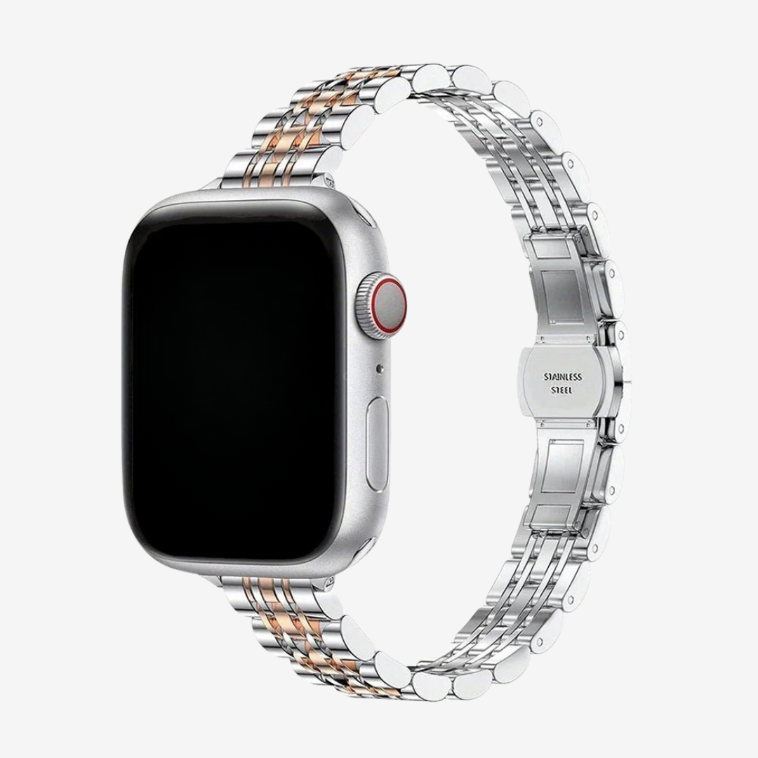 Apple Watch Band - Stainless Steel - Silver & Rose Gold / 38/40/41/42mm - Watch Band